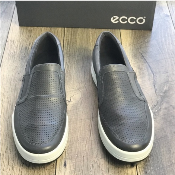 NWT ECCO Jack Perforated Slip On Titani M AUTHENTI - Picture 8 of 8